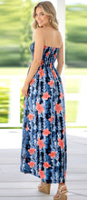 Load image into Gallery viewer, LA LEELA Women's Tube Dress Top Maxi Flowy One Size Black Floral P01175