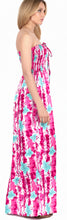 Load image into Gallery viewer, LA LEELA Long Maxi Floral Tube Maxi Dress For Women Pink P01177
