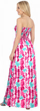 Load image into Gallery viewer, LA LEELA Long Maxi Floral Tube Maxi Dress For Women Pink P01177