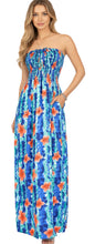 Cargar imagen en el visor de la galería, LA LEELA Long Maxi Floral Halter Neck Tube Maxi Dress For Women P01178