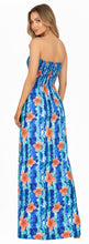 Cargar imagen en el visor de la galería, LA LEELA Long Maxi Floral Halter Neck Tube Maxi Dress For Women P01178