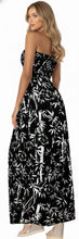Load image into Gallery viewer, LA LEELA Long Maxi Tube Dress With Palm Leaves Print All Over P01179