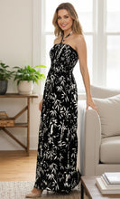 Load image into Gallery viewer, LA LEELA Long Maxi Tube Dress With Palm Leaves Print All Over P01179
