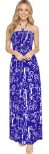 Cargar imagen en el visor de la galería, LA LEELA Long Maxi Tube Dress With Palm Leaves Print All Over P01181
