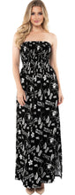 Load image into Gallery viewer, LA LEELA Women's One Size Beach Dress Tube Dress Black P01192