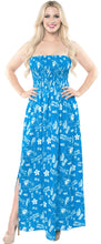 Load image into Gallery viewer, LA LEELA Women's One Size Beach Dress Tube Dress Blue P01193