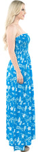 Load image into Gallery viewer, LA LEELA Women's One Size Beach Dress Tube Dress Blue P01193