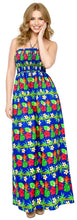Cargar imagen en el visor de la galería, La Leela Floral Halter Neck Dress Long Lake Floral P01198