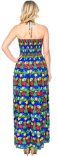 Cargar imagen en el visor de la galería, La Leela Floral Halter Neck Dress Long Lake Floral P01198