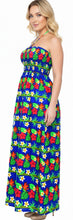 Cargar imagen en el visor de la galería, La Leela Floral Halter Neck Dress Long Lake Floral P01198
