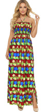 Load image into Gallery viewer, La Leela Women's Floral Halter Neck Dress Long Tart Floral P01199
