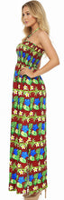 Load image into Gallery viewer, La Leela Women's Floral Halter Neck Dress Long Tart Floral P01199