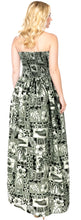 Load image into Gallery viewer, LA LEELA Long Maxi Tube Dress With Palm Tree And Leaves Print All Over P01200