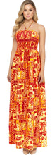Cargar imagen en el visor de la galería, LA LEELA Long Maxi Tube Dress With Palm Tree And Leaves Print All Over P01202