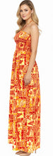 Cargar imagen en el visor de la galería, LA LEELA Long Maxi Tube Dress With Palm Tree And Leaves Print All Over P01202
