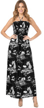 Cargar imagen en el visor de la galería, LA LEELA Long Maxi Tube Sapphire Palm Tree For Women P01204