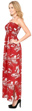 Cargar imagen en el visor de la galería, LA LEELA Women's Palm Tree Long Strapless Tube Dress P01206