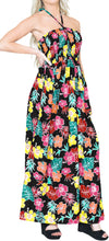 Load image into Gallery viewer, LA LEELA Long Maxi Tube Ink Flowers For Women P01207