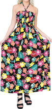 Load image into Gallery viewer, LA LEELA Long Maxi Tube Ink Flowers For Women P01207