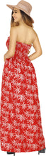Load image into Gallery viewer, LA LEELA Women's Tube Dress Boho Maxi Smocked Large-X-Large Candy Floral P01212