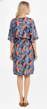 Load image into Gallery viewer, LA LEELA Women's Cover Up Caftan Red,US Flag P01290