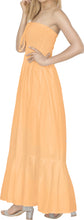 Load image into Gallery viewer, LA LEELA Women's One Size Beach Dress Tube Dress Lite Peach P01797