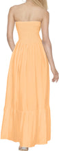 Load image into Gallery viewer, LA LEELA Women's One Size Beach Dress Tube Dress Lite Peach P01797
