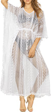 Cargar imagen en el visor de la galería, LA LEELA Women's Swimsuit Bikni Swimwear Women Relaxed Parties Cover Up White,Solid P02062