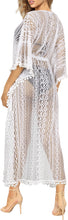 Cargar imagen en el visor de la galería, LA LEELA Women's Swimsuit Bikni Swimwear Women Relaxed Parties Cover Up White,Solid P02062