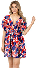 Load image into Gallery viewer, La Leela Women's Bikini cover up US Flag P03052