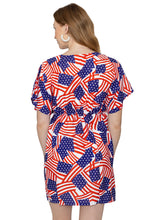 Load image into Gallery viewer, La Leela Women's Bikini cover up US Flag P03052