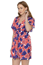 Load image into Gallery viewer, La Leela Women's Bikini cover up US Flag P03052