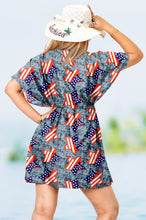 Load image into Gallery viewer, La Leela Women's Bikini cover up US Flag P03054