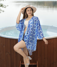 Load image into Gallery viewer, LA LEELA Women's Kimono Dodger, Turtle P03245