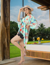 Load image into Gallery viewer, LA LEELA Women's Kimono Colorful, Tree P03257