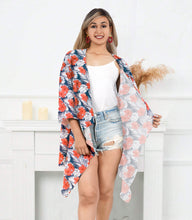 Load image into Gallery viewer, LA LEELA Women's Kimono Navy, Floral P03362