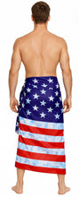 Load image into Gallery viewer, Men's Swimwear Summer Sarong Pearl Stars and Stripes P03832