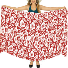 Load image into Gallery viewer, LA LEELA Women's Sarong Wraps Swimwear Cover up Wrap One Size Pink Flower P04152