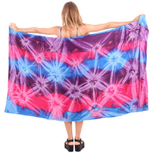 Load image into Gallery viewer, La Leela Women's Tie Dye Rayon Sarong Royal Blue_4706 Tie Dye P04260