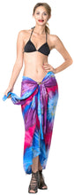 Load image into Gallery viewer, La Leela Women's Tie Dye Rayon Sarong Royal Blue_4706 Tie Dye P04260