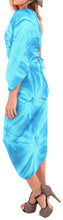 Load image into Gallery viewer, LA LEELA Sarong Beach Wrap Skirt Hawaiian Sarongs for Women Aqua Tie Dye P04272