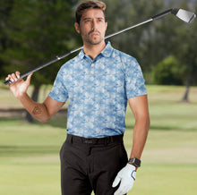 Load image into Gallery viewer, HAPPY BAY Mens Hawaiian T-Shirts Blue Hibiscus P04653