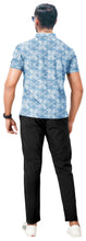 Load image into Gallery viewer, HAPPY BAY Mens Hawaiian T-Shirts Blue Hibiscus P04653