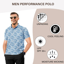 Load image into Gallery viewer, HAPPY BAY Mens Hawaiian T-Shirts Blue Hibiscus P04653