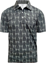 Load image into Gallery viewer, Gray Allover Pineapple Golf Polo Mens Shirt P04656