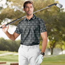 Load image into Gallery viewer, Gray Allover Pineapple Golf Polo Mens Shirt P04656