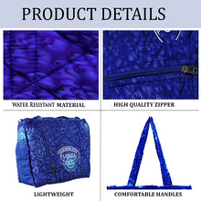 Load image into Gallery viewer, Beautiful Navy Blue Abstract Printed Hawaiian Beach Bag With Beach Wrap and Scrunchy For Women P04695