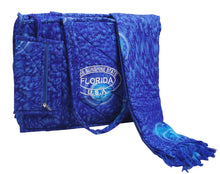 Load image into Gallery viewer, Beautiful Navy Blue Abstract Printed Hawaiian Beach Bag With Beach Wrap and Scrunchy For Women P04695