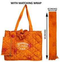 Load image into Gallery viewer, Beach Pool Tote Bag + Purse + Beach Wrap Orange P04702