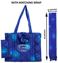 Load image into Gallery viewer, Beach Pool Tote Bag + Purse + Beach Wrap Dark Blue P04703
